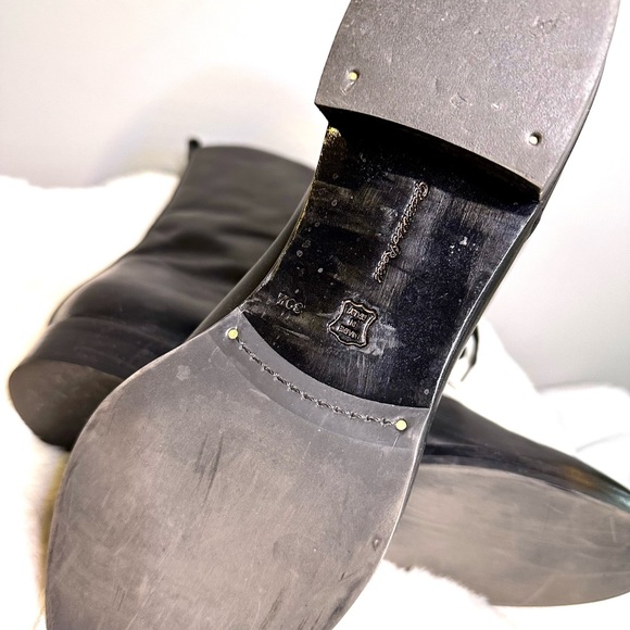 Beautiful Gianvito Rossi for Altuzarra leather lace up boots with fur accent - Picture 6 of 8